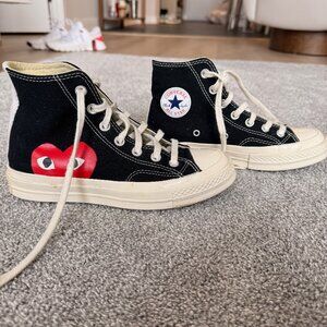 Black Comme des Garçons PLAY x Converse Chuck Taylor High Top